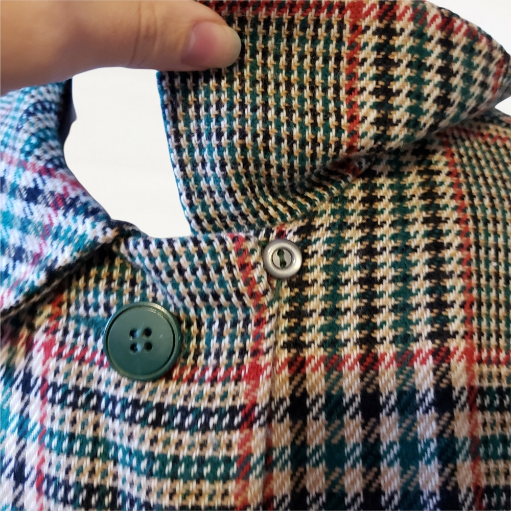 Custom Casuals vintage plaid tartan button up blazer size small - Picture 4 of 12